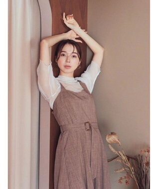 earth music&ecology ベルト付きパネルラインワンピース Brown