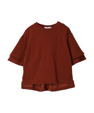 AMERICAN HOLIC 異素材スリーブプルオーバー Terracotta