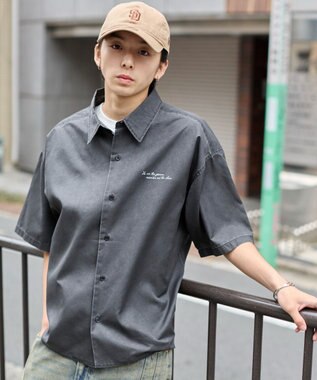 WEGO 【ユニセックス着用ITEM/吸収速乾】ピグメントDRYシャツ グレーその他