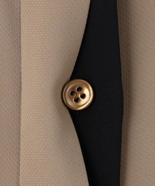 ICB 【接触冷感・UVケア・速乾】BackSatinAmunzen 5分袖バンドカラーブラウス ライトモカ系