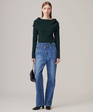 ICB 【CLASSY.1月号掲載・洗える】ウォーターリサイクルデニム カーブパンツ ブルーデニム系