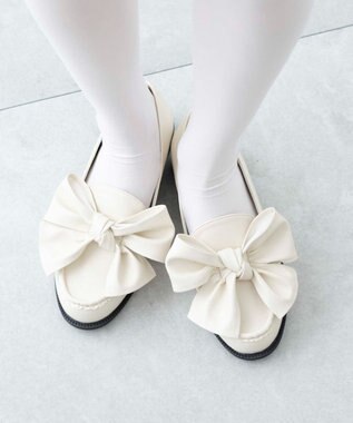 WEGO リボンローファー ホワイトアイボリー