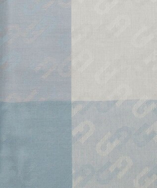 MOONBAT FURLA シルクカシミヤジャカードストール／幅55cm サックスブルー