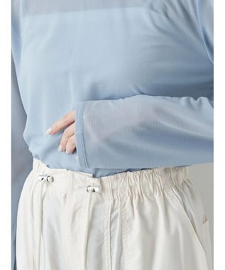 earth music&ecology シアーカットプルオーバー Grayish Blue