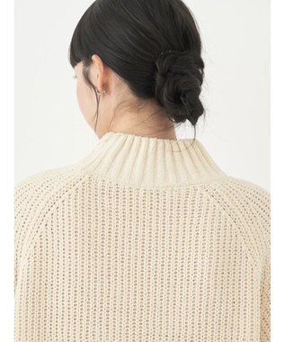 earth music&ecology マットベロアモールチュニック Ivory