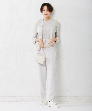 ICB 【洗える】 コンパクトリブ  クルーネックプルオーバー トープ系