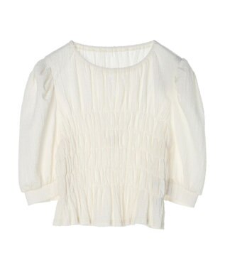 earth music&ecology ポコポコシャーリングトップス White