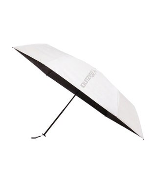 MOONBAT 【WEB限定】MIZUNO  (ミズノ)  BIGロゴ 無地 日傘 折りたたみ傘 パラソル 晴雨兼用 軽量 一級遮光 遮熱効果 遮光率100% UV遮蔽100% ホワイト