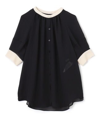 BEIGE， BOUIN / ブラウス Navy x Ecru