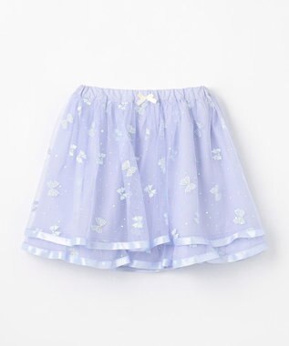 ANY KIDS リボン チュールスカート サックスブルー