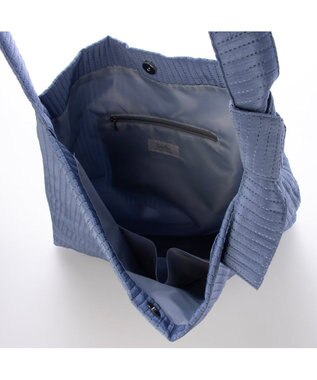 UNBILLION カシュカシュ cachecache / ラインドットワンショルダートート ブルー