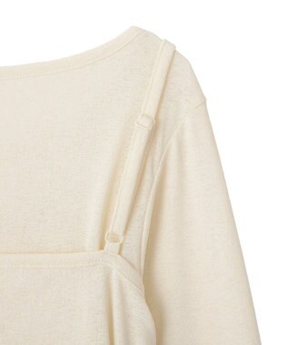 earth music&ecology 【SET2点】ツイストキャミレイヤードカットソー Ivory