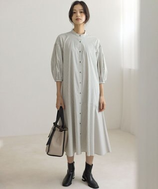 組曲 コンパクトシャーティング ワンピース アイボリー系1