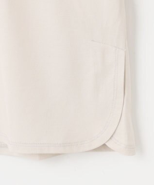 J.PRESS LADIES L プレーティング シャツテール ロングスリーブ Tシャツ グレージュ系