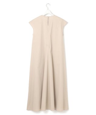 23区 L 【接触冷感/撥水加工/洗える】ストレッチブロード Vネックワンピース ベージュ系