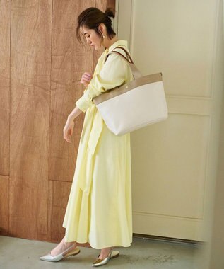 TOPKAPI 【Breath TOPKAPI】RIPPLE リプル ロング ハンドル A４ トートバッグ L アイボリー