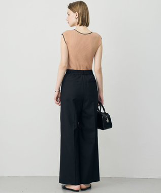 ICB L オーガニックコットン リブニット アンバーブラウン×ブラック