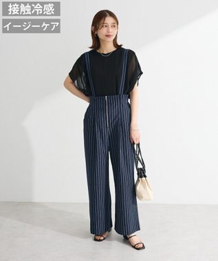 Green Parks 綿麻混２ＷＡＹ　サス付きＺＩＰパンツ Stripe