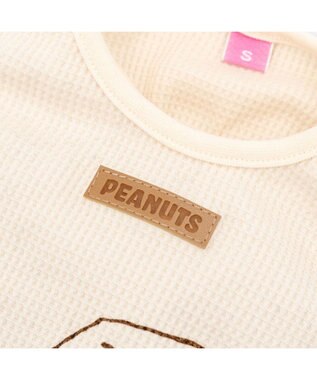 PET PARADISE スヌーピー  ワッペン パンツつなぎ 小型犬 ベージュ×ネイビー