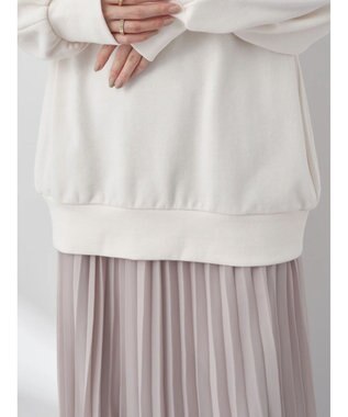 earth music&ecology 袖スリットスウェット Ivory