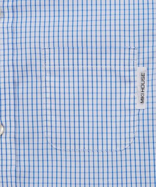 MIKI HOUSE HOT BISCUITS 【ミキハウス】【110-130cm】 ブロード素材の長袖シャツ ブルー