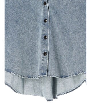 CRAFT STANDARD BOUTIQUE デニムギャザーヨークブラウス Sax