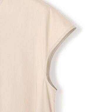 23区 L 【接触冷感/撥水加工/洗える】ストレッチブロード Vネックワンピース ベージュ系