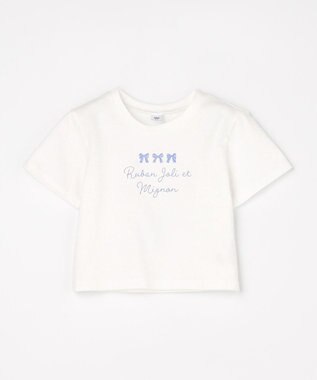 ANY KIDS 【2点セット】Tシャツ×レース キャミソールチュニック ホワイト