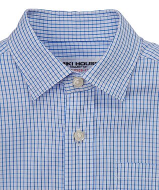 MIKI HOUSE HOT BISCUITS 【ミキハウス】【110-130cm】 ブロード素材の長袖シャツ ブルー