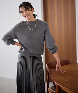 ANY 【洗濯機可/ウエストゴム】ニットセットアップⅡ チャコール