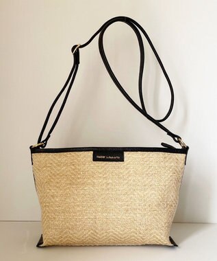 Hekhèr Le Style de Vie 【日本製 】ジュート×牛革 ショルダーバッグ ブラック