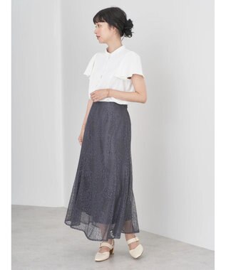 earth music&ecology ラッフルブラウス Off White