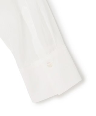 BEIGE， GALENA / コットンレースバンドカラーシャツ Off