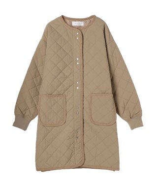 Green Parks キルティングミドル丈コート Beige