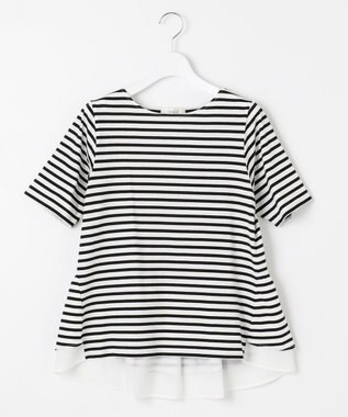 Feroux 【UVケア】バックペプラムチュニック Tシャツ ホワイト系1