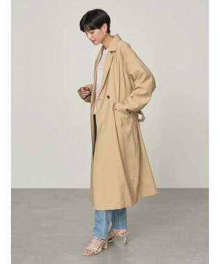AMERICAN HOLIC 花粉防止Ｗボタントレンチコート Beige