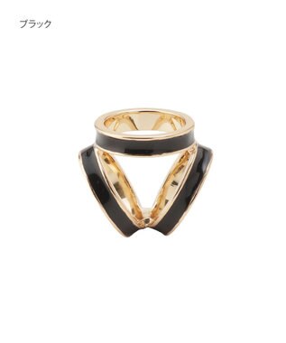 MOONBAT Luna Luce(ルナルーチェ)スカーフリング パール調 3Ring お手持ちのスカーフを通すだけ ギフト ブラック