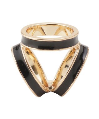 MOONBAT Luna Luce(ルナルーチェ)スカーフリング パール調 3Ring お手持ちのスカーフを通すだけ ギフト ブラック