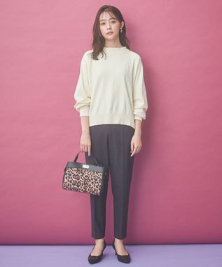 ANY SIS 【蓄熱効果】サーモトロン 2WAYストレッチ テーパードパンツ（チェック柄） ネイビーチェック