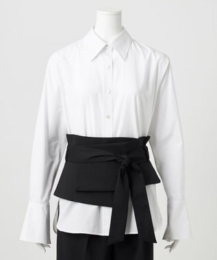 23区 L 【エステータ】ウールダブルクロス カマーバンド ブラック系