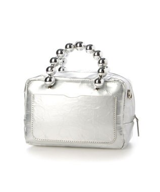 UNBILLION カカトゥ kakatoo / メタルビーズハンドル2wayスクエアバッグ シルバー