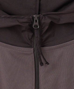 UNFILO 【ZIP!放映】 ラッシュガード ペプラムフーディ チャコール