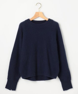 組曲 【手洗い可】フラッフィー ファーニット ミッドナイトネイビー系