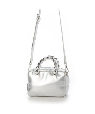 UNBILLION カカトゥ kakatoo / メタルビーズハンドル2wayスクエアバッグ シルバー