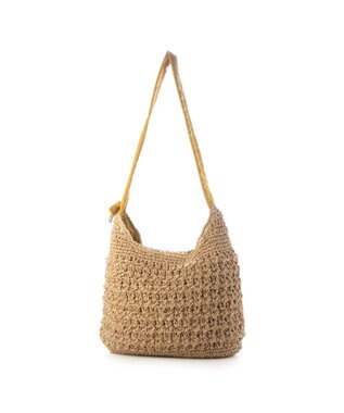 UNBILLION カシュカシュ cachecache / ドロストギャザーハンドル柄編2wayトート マスタード