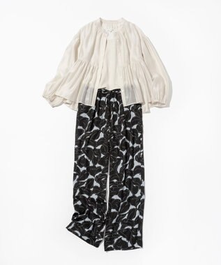 23区 【洗える】シャイニーリブ タンクトップ アイボリー系