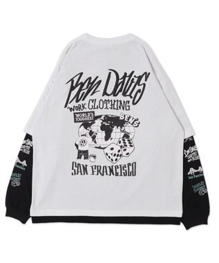 WEGO 【ユニセックス着用ITEM】別注BENDAVISアンサンブルグラフィックT ホワイト