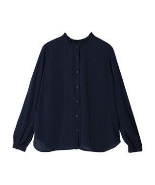 earth music&ecology ２ＷＡＹフリルブラウス Navy