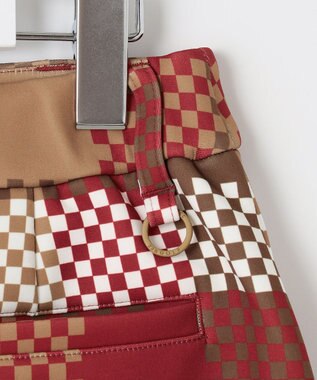 23区GOLF 【WOMEN】チェッカープリント スカート ワイン系3