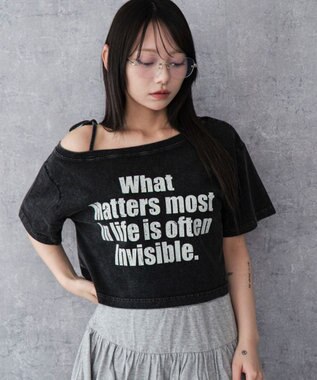 WEGO 2WAYオフショルショートT 柄6